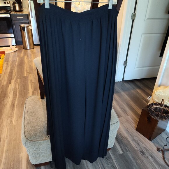 Vintage LAURA II Palazzo Black 🖤 Wide Leg Pants, Sz 18 - Picture 3 of 11